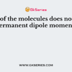 Which of the molecules does not have a permanent dipole moment?