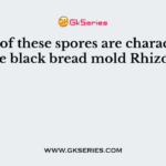 Which of these spores are characteristic of the black bread mold Rhizopus?