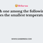 Which one among the following denotes the smallest temperature?