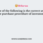 Which one of the following is the correct sequence of the purchase procedure of inventory?