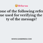 Which one of the following refers to the technique used for verifying the integrity of the message?