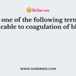 Which one of the following term is not applicable to coagulation of blood?
