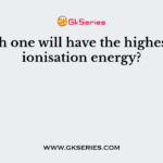 Which one will have the highest 2nd ionisation energy?