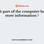 Which part of the computer helps to store information ?