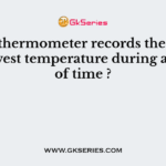 Which thermometer records the highest and lowest temperature during a period of time ?