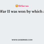 World War II was won by which alliance