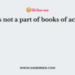 ___ is not a part of books of account