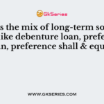 ____ is the mix of long-term source of fund like debenture loan, preference loan, preference shall & equity