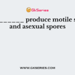 __________ produce motile sexual and asexual spores