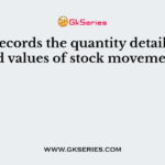 ………. records the quantity details,rates and values of stock movements