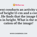 A student conducts an activity using a flask of height 15 cm