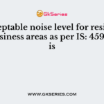 An acceptable noise level for residential and business areas as per IS: 4594: 1968 is