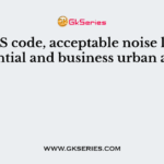 As per IS code, acceptable noise level for residential and business urban areas is