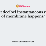 At what decibel instantaneous rupture of membrane happens?