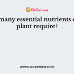How many essential nutrients does a plant require?