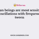 Human beings are most sensitive to sound oscillations with frequencies between