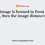 If the image is formed in front of the mirror, then the image distance will be