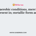 In anaerobic conditions, mercury is present in; metallic form and
