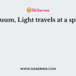 In vacuum, Light travels at a speed of