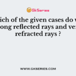 In which of the given cases do we get very strong reflected rays and very weak refracted rays ?