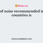 Level of noise recommended in most countries is