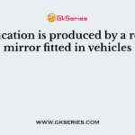 Magnification is produced by a rearview mirror fitted in vehicles