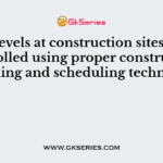 Noise levels at construction sites can be controlled using proper construction planning and scheduling techniques
