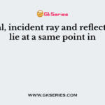 Normal, incident ray and reflective ray lie at a same point in