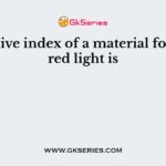 Refractive index of a material for infrared light is