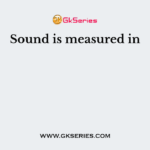 Sound is measured in