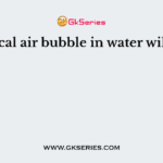 Spherical air bubble in water will act as