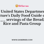 The United States Department of Agriculture’s Daily Food Guide calls