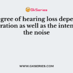 The degree of hearing loss depends on the duration as well as the intensity of the noise