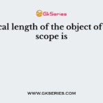 The focal length of the object of microscope is