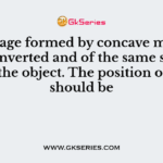 The image formed by concave mirror is real, inverted and of the same size