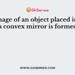 The image of an object placed in front of a convex mirror is formed at