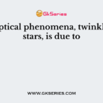 The optical phenomena, twinkling of stars, is due to