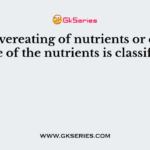 The overeating of nutrients or excess intake of the nutrients is classified as