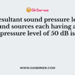 The resultant sound pressure level of two sound sources each having a sound pressure level of 50 dB is