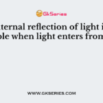Total internal reflection of light is possible when light enters from