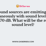 Two sound sources are emitting sound simultaneously with sound levels of 60 dB and 70 dB. What will be the resultant sound level?