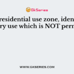 Under residential use zone, identify the accessory use which is NOT permissible