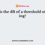 What is the dB of a threshold of hearing?