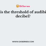 What is the threshold of audibility in decibel?