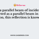 When a parallel beam of incident light is reflected as a parallel beam in one direction, this reflection is known as