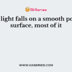 When light falls on a smooth polished surface, most of it