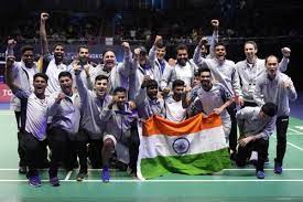 India won its maiden Thomas Cup title, beating 14-time champion Indonesia 3-0
