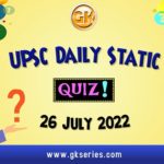 UPSC Daily Static QUIZ