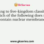 According to five-kingdom classification, which of the following does not contain nuclear membrane?