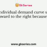 An individual demand curve slopes downward to the right because of the